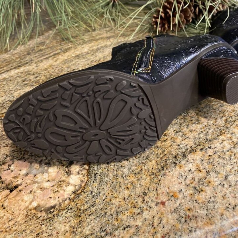 Cowboy Booties Handmade FANCY Decorated Leather 9 California cowgirl western - Picture 6 of 10